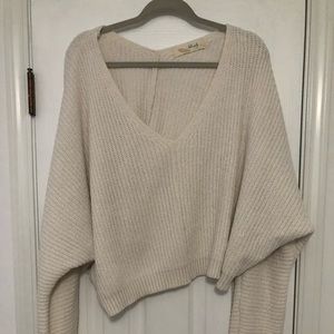 White crop sweater